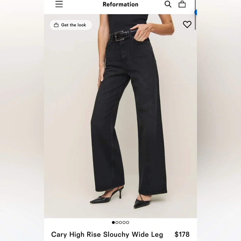Reformation Cary high rise slouchy wide leg jeans